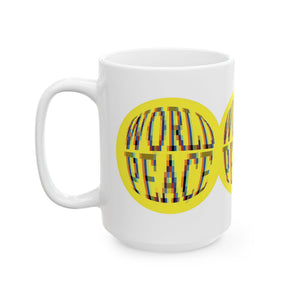 Pixels for World Peace Mug (11oz, 15 oz)