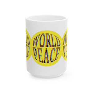 Pixels for World Peace Mug (11oz, 15 oz)
